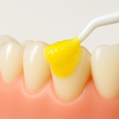 Illustration of a fluoride treatment